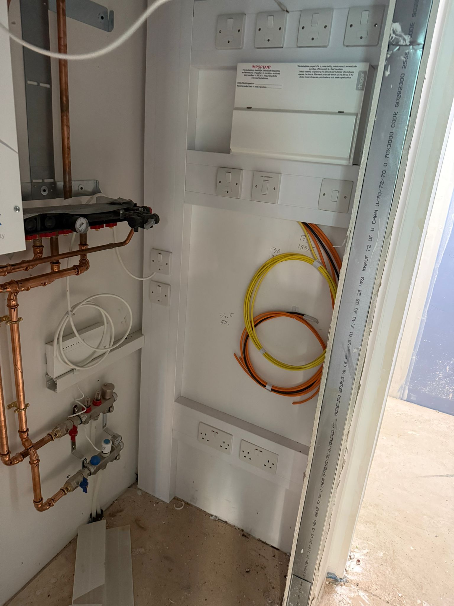 Well cable managed indoor junction box.